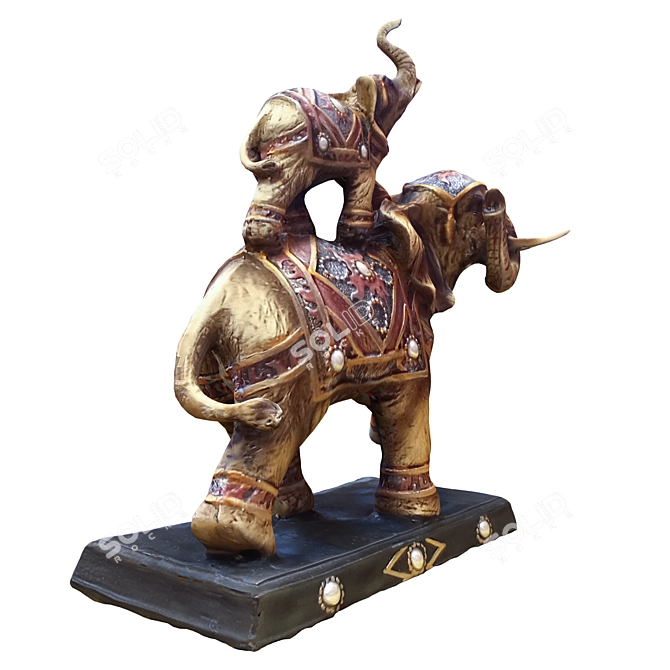 2016 Elephant Sculpture in 3D 3D model image 3