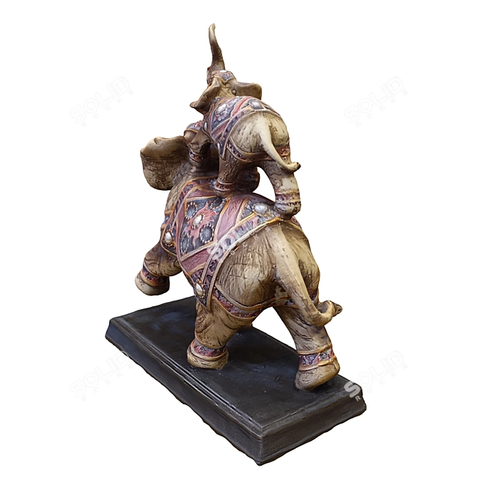 2016 Elephant Sculpture in 3D 3D model image 4