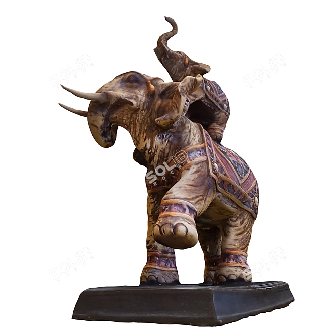 2016 Elephant Sculpture in 3D 3D model image 5