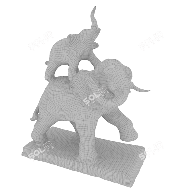 2016 Elephant Sculpture in 3D 3D model image 6