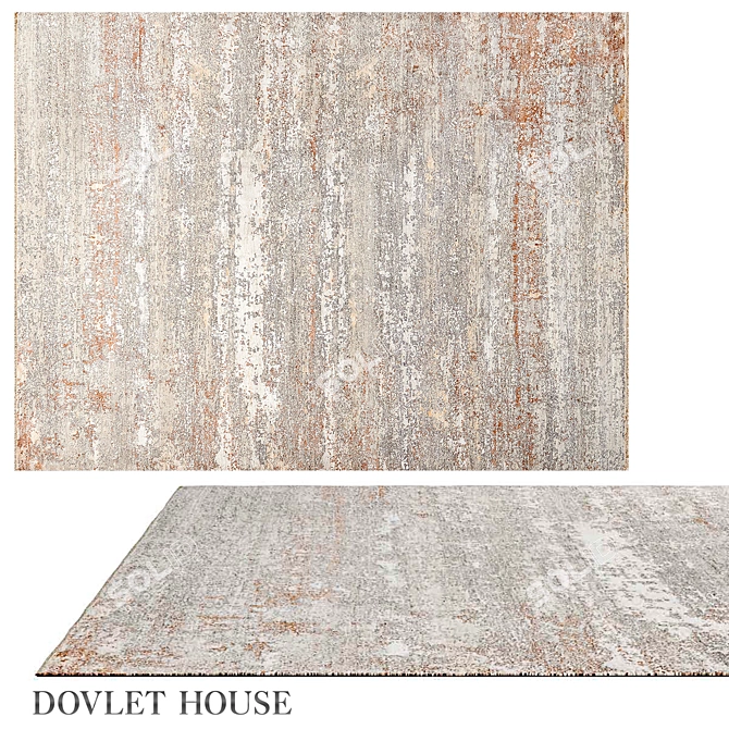 Dovlet House Wool Silk Carpet 3D model image 1