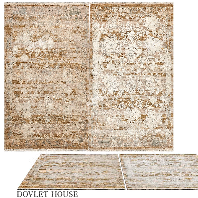 Luxury Wool Silk Carpet India 3D model image 1