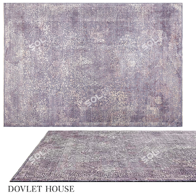 Elegant Wool Silk Carpet 16928 3D model image 1