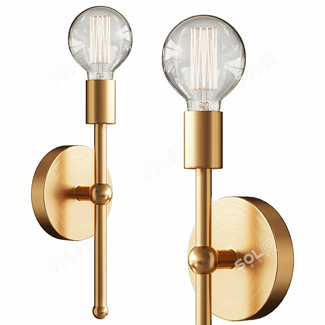 Modern Dimmable Wall Sconce Light 3D model image 1