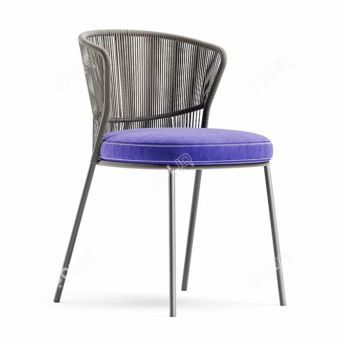 Modern Ola Chair in 4 Colors 3D model image 6