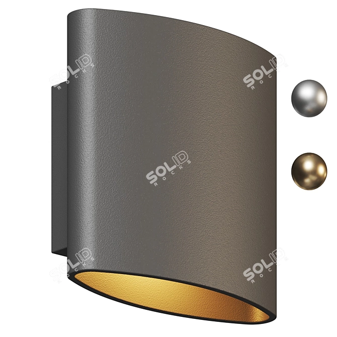 Modern LED Outdoor Wall Sconce 3D model image 1