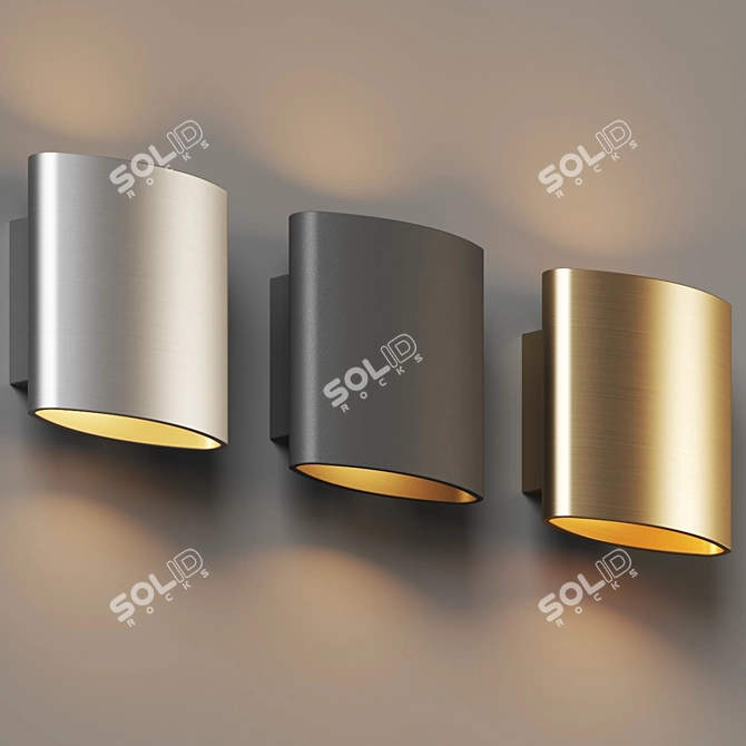 Modern LED Outdoor Wall Sconce 3D model image 5