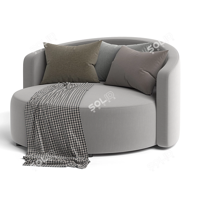 Elegance 3D Loveseat Furniture 3D model image 1