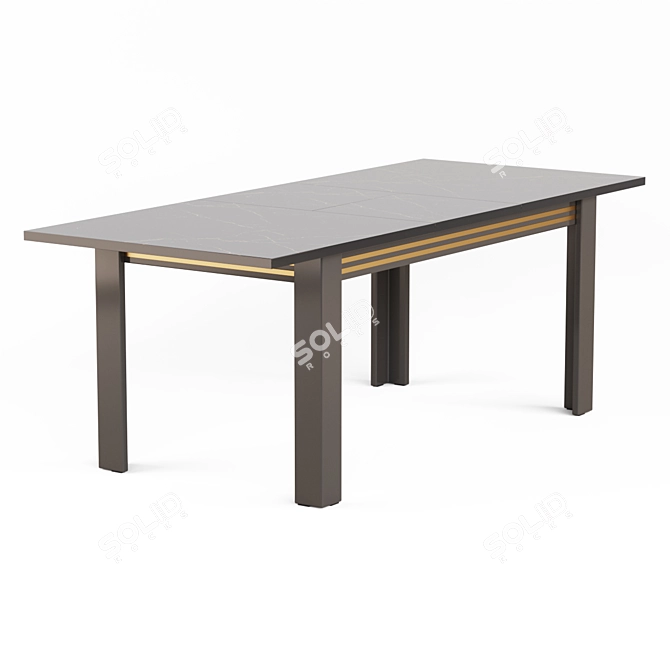 Vintage Dining Table CARLINO 3D model image 4