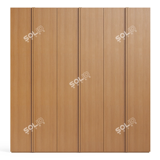 Italian Enamel MDF Storage Unit 3D model image 4