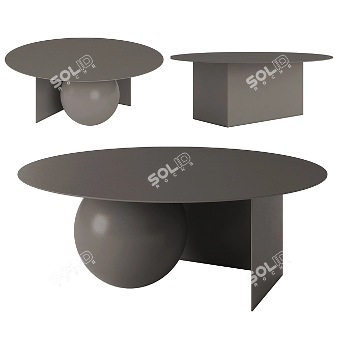 Modern Blueberry Coffee Table 3D model image 3