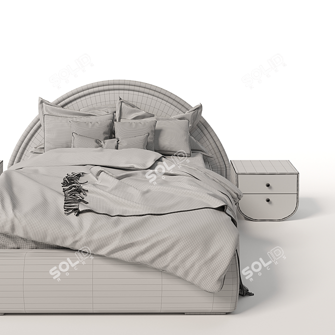 Round Children Bed, 2 Colors 3D model image 7