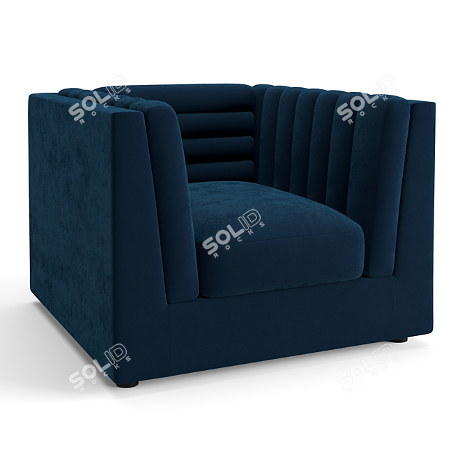 Trussardi Casa Relief Stylish Armchair 3D model image 1