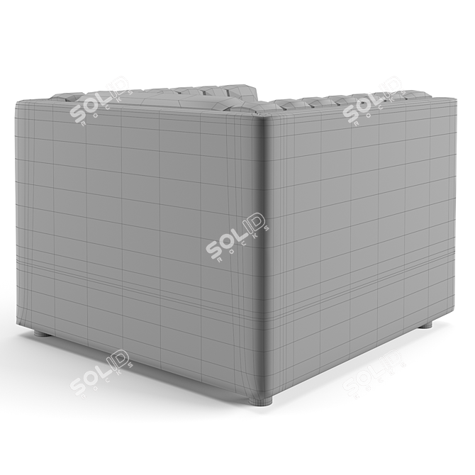 Trussardi Casa Relief Stylish Armchair 3D model image 5