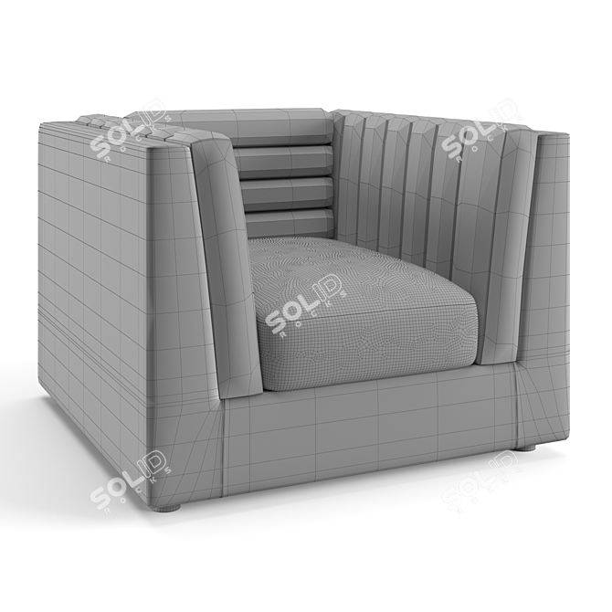 Trussardi Casa Relief Stylish Armchair 3D model image 6