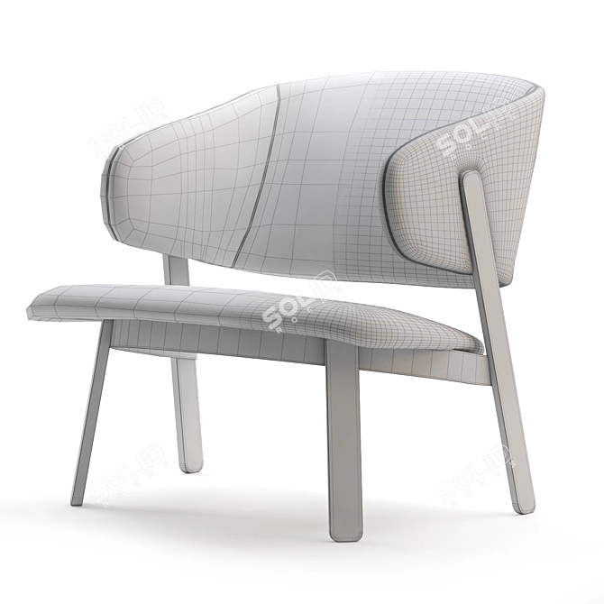 Wolfgang Armchair: Low & High Poly 3D model image 5