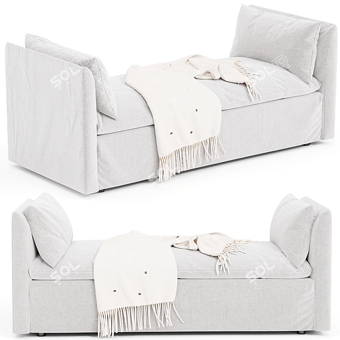 Modern Shelter Daybed West Elm 3D model image 1