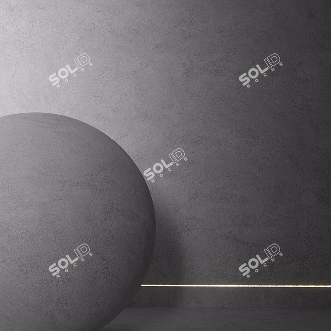 Seamless Decorative Plaster Emulsion 3D model image 2