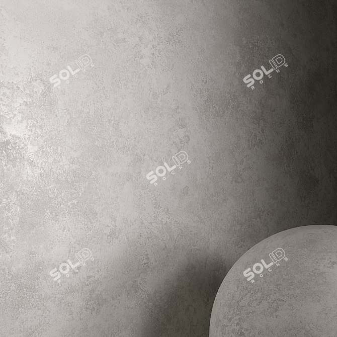 Seamless Decorative Plaster Material 3D model image 2