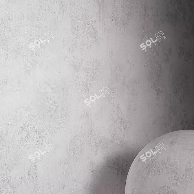 Seamless Decorative Plaster Material 3D model image 3