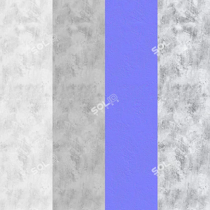 Seamless Decorative Plaster Material 3D model image 4