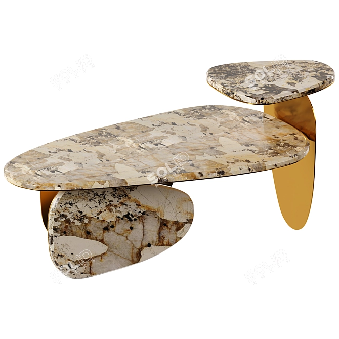 Patagonian Quartzite Coffee Table Display 3D model image 1