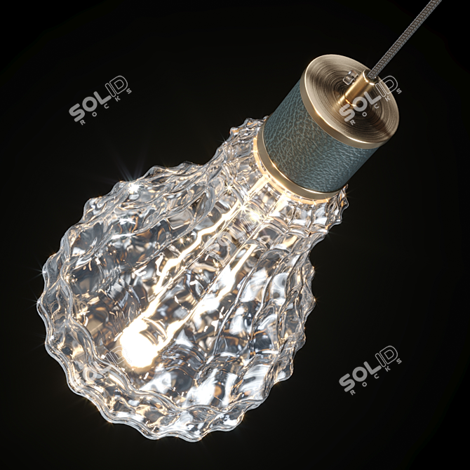 Glass Shade LED Pendant Light 3D model image 2