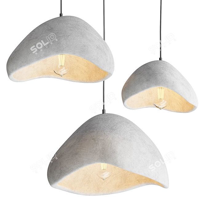 Halia Pendant Light Trio 3D model image 1