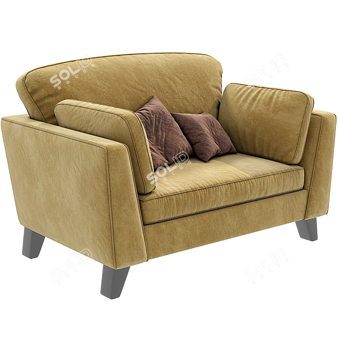 Cozy Aston Snuggler Armchair 3D model image 1