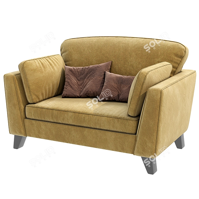 Cozy Aston Snuggler Armchair 3D model image 3