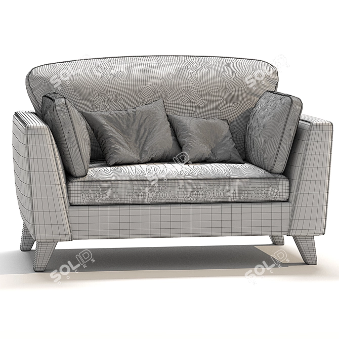 Cozy Aston Snuggler Armchair 3D model image 4