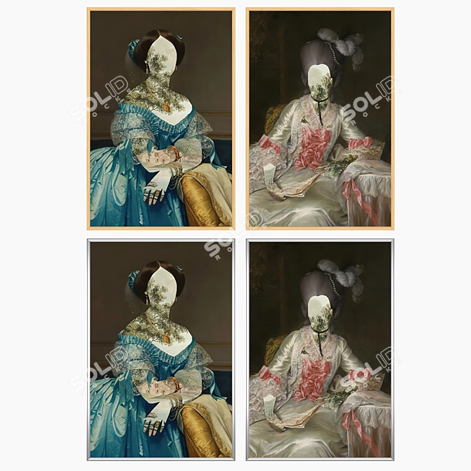 Wall Art Set with Multiple Frames 3D model image 3