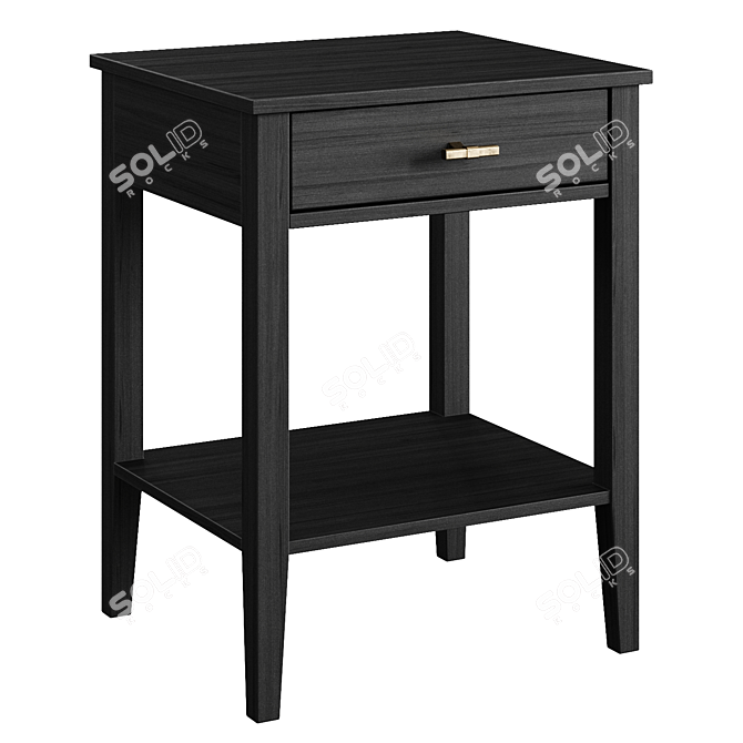 Usty Oak Bedside Nightstand 3D model image 1