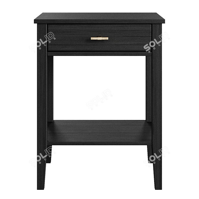 Usty Oak Bedside Nightstand 3D model image 2