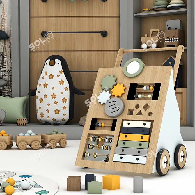 Modern Toy and Furniture Set 3D model image 3