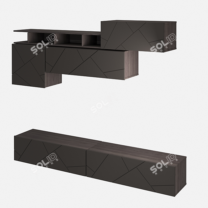 Modern Living Room Furniture Set 3D model image 2