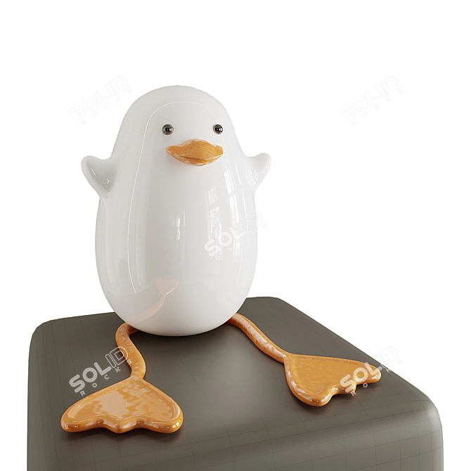 Adorable Duck Bedside Lamp 3D model image 3