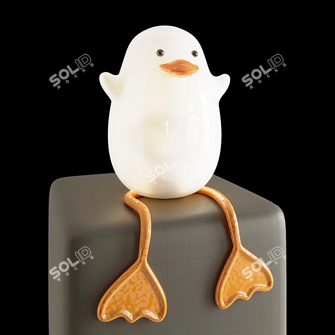 Adorable Duck Bedside Lamp 3D model image 4