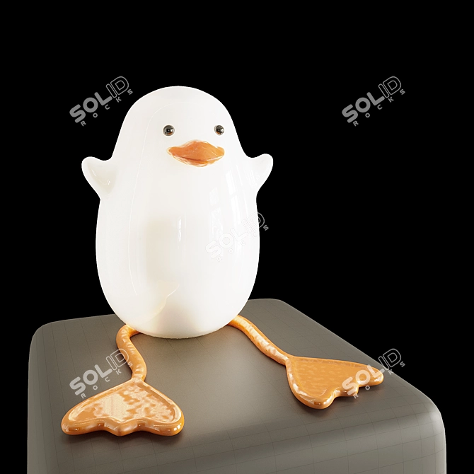 Adorable Duck Bedside Lamp 3D model image 5