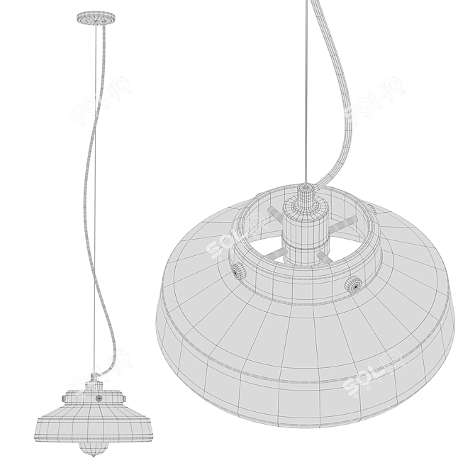 Industrial Concrete Pendant Lamps - ZIEL 3D model image 4