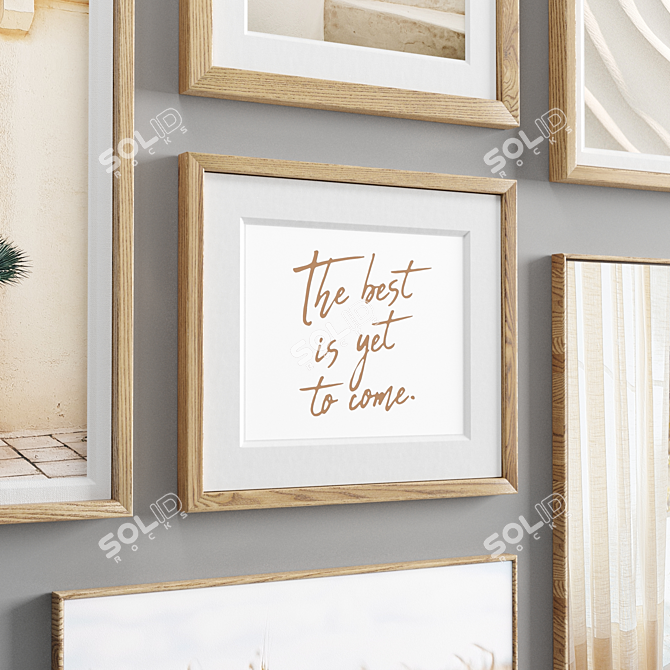 Modern Mixed Material Photo Frames 3D model image 5