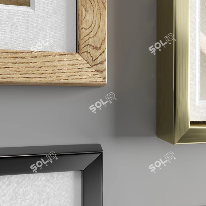 Modern Mixed Material Photo Frames 3D model image 6