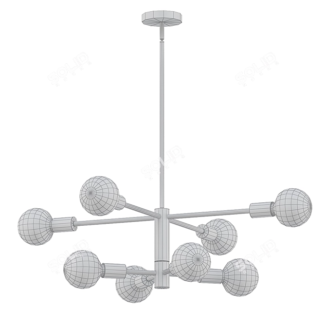 Rotatable Sputnik Chandelier 3D model image 2