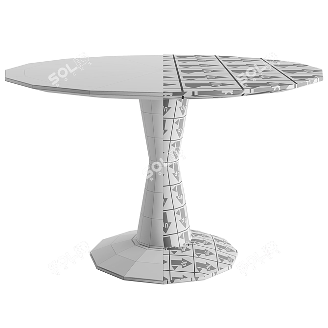 Modern West Claye Dining Table 3D model image 3