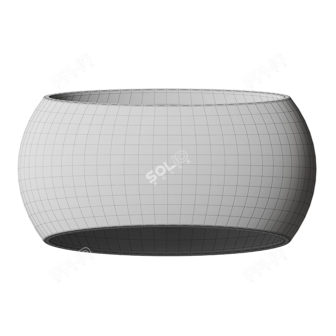 Sleek Plaster Wall Sconce 3D model image 4