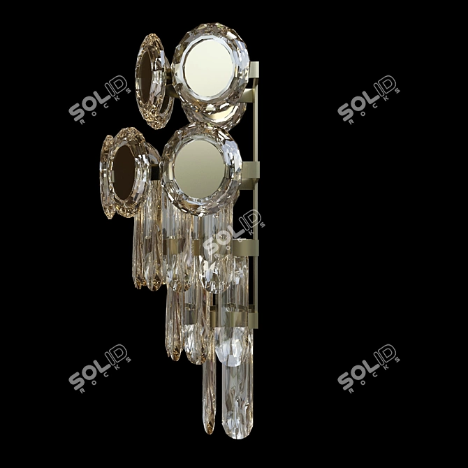 Modern Metal Chandelier Fixture 3D model image 3