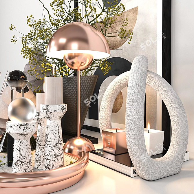 Modern Decor Set Vray Render 3D model image 5