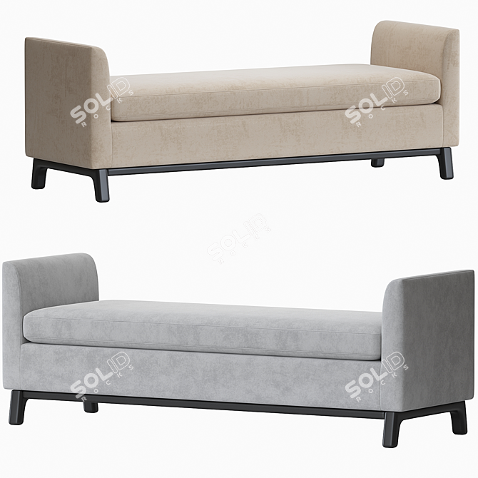 Modern Harvey Bench 2014 Edition 3D model image 2