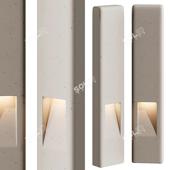 Softshapes Garden Pillar with Lighting 3D model image 1