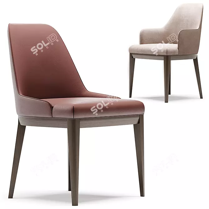Elegant ANNA Chair - Domkapa 3D model image 1